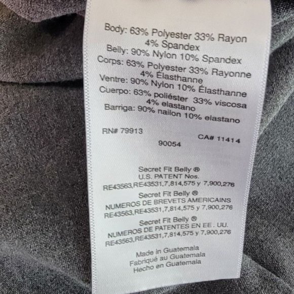 MOTHERHOOD MATERNITY Dark Gray Full Panel Wide Leg Career Dress Pants | Plus 1X - Picture 5 of 6